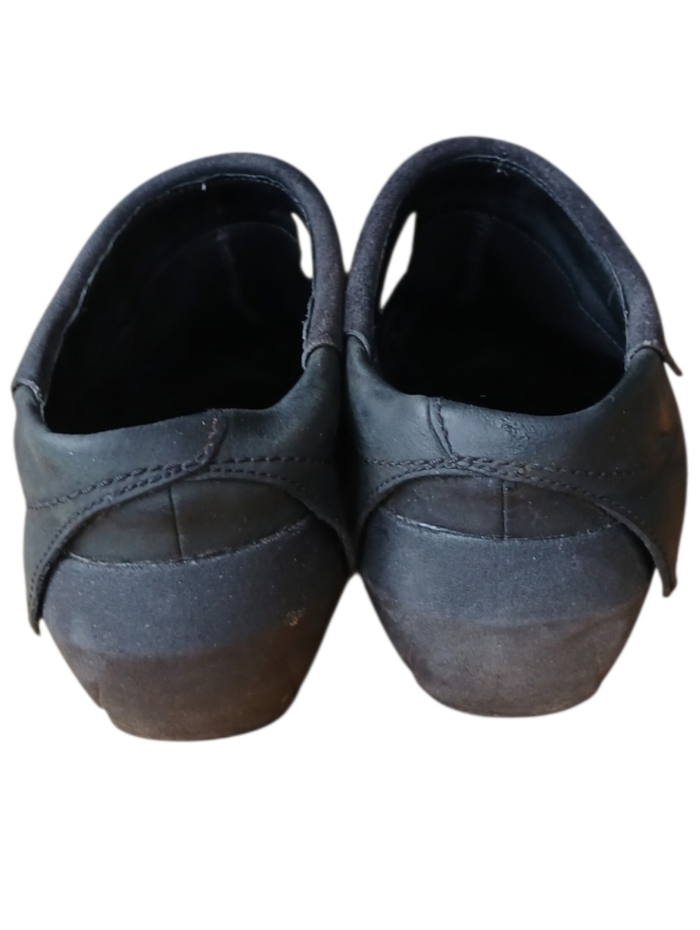 Merrell Luxe Wrap Black Leather Studded Slip-On Clog Mules, Sz 10 - Picture 10 of 15
